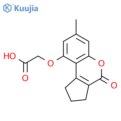 (7-Methyl-4-oxo-1,2,3,4-tetrahydrocyclopentacchromen-9-yl)oxyacetic Acid structure