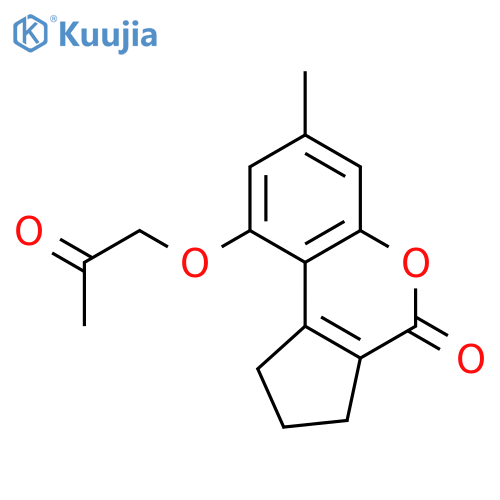 7-Methyl-9-(2-oxopropoxy)-2,3-dihydrocyclopentacchromen-4(1H)-one structure