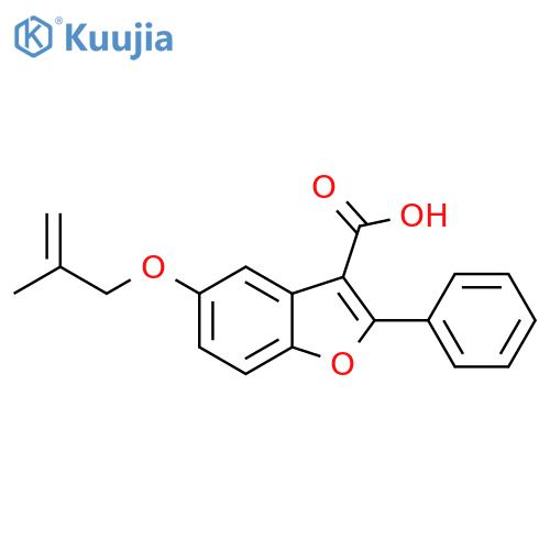 5-(2-methylprop-2-en-1-yl)oxy-2-phenyl-1-benzofuran-3-carboxylic acid structure