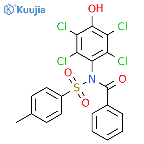 N-(4-methylbenzenesulfonyl)-N-(2,3,5,6-tetrachloro-4-hydroxyphenyl)benzamide structure