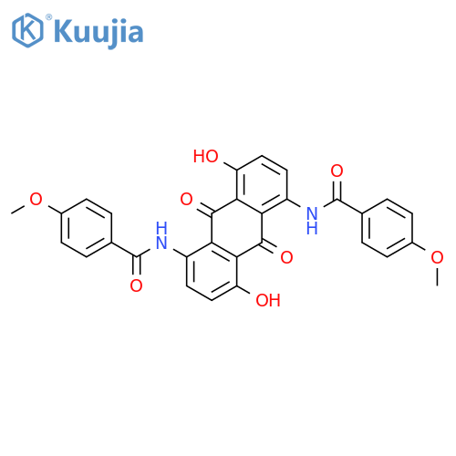 Benzamide,N,N'-(9,10-dihydro-4,8-dihydroxy-9,10-dioxo-1,5-anthracenediyl)bis[4-methoxy-(9CI) structure