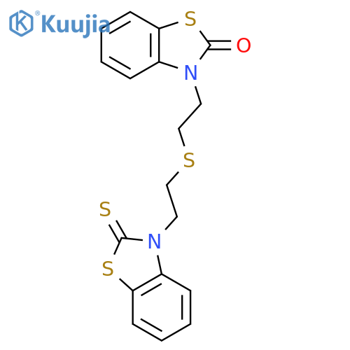 2(3H)-Benzothiazolone,3-[2-[[2-(2-thioxo-3(2H)-benzothiazolyl)ethyl]thio]ethyl]- structure