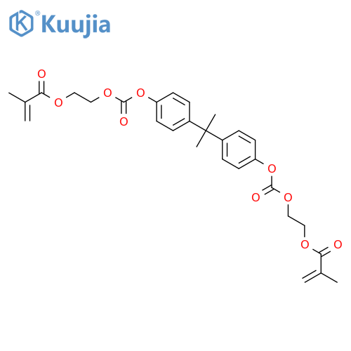 2-Propenoic acid,2-methyl-,1,1'-[(1-methylethylidene)bis(4,1-phenyleneoxycarbonyloxy-2,1-ethanediyl)]ester structure