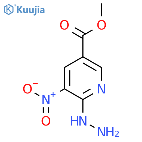 3-Pyridinecarboxylic acid, 6-hydrazino-5-nitro-, methyl ester structure