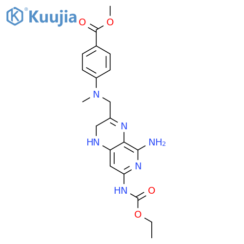 Benzoic acid,4-[[[5-amino-7-[(ethoxycarbonyl)amino]-1,2-dihydropyrido[3,4-b]pyrazin-3-yl]methyl]methylamino]-,methyl ester structure