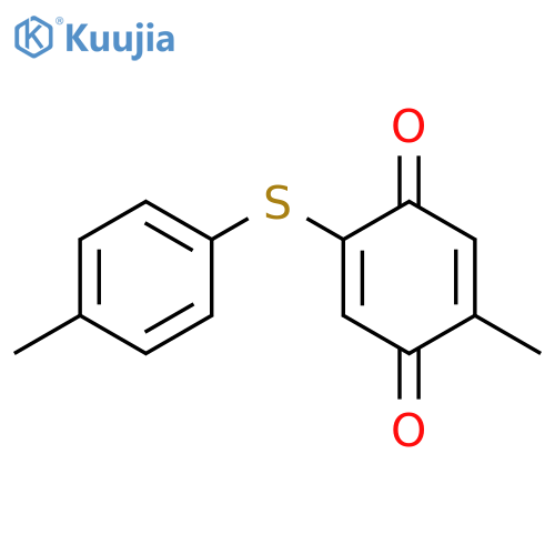 2,5-Cyclohexadiene-1,4-dione,2-methyl-5-[(4-methylphenyl)thio]- structure