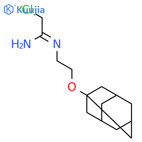 Ethanimidamide,2-chloro-N-[2-(tricyclo[3.3.1.13,7]dec-1-yloxy)ethyl]-, hydrochloride (1:1) structure