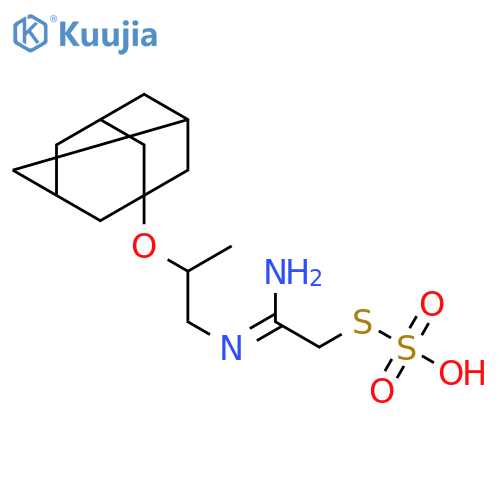 Thiosulfuric acid,S-[2-imino-2-[[2-(tricyclo[3.3.1.13,7]dec-1-yloxy)propyl]amino]ethyl] ester structure