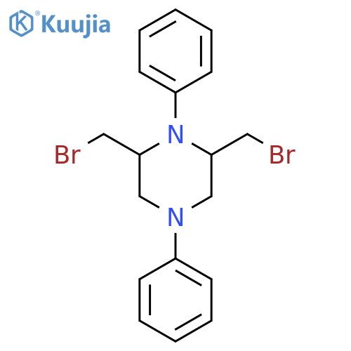 Piperazine,2,6-bis(bromomethyl)-1,4-diphenyl-, cis- (9CI) structure