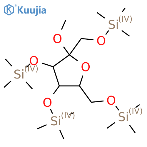Fructofuranoside, methyl 1,3,4,6-tetrakis-O-(trimethylsilyl)-, alpha-D- structure