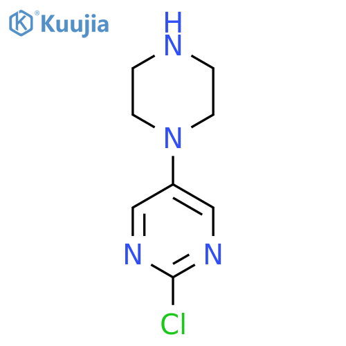 2-chloro-5-piperazin-1-yl-pyrimidine structure