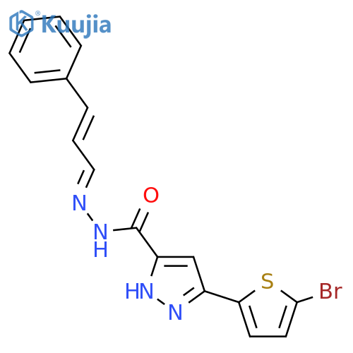 <br>(E)-3-(5-bromothiophen-2-yl)-N'-((E)-3-phenylallylidene)-1H-pyrazole-5-carb ohydrazide structure