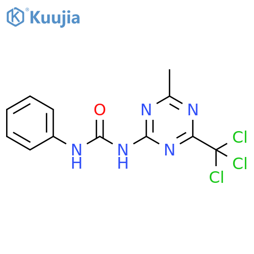 Urea,N-[4-methyl-6-(trichloromethyl)-1,3,5-triazin-2-yl]-N'-phenyl- structure