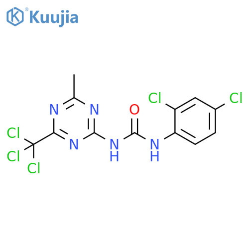 Urea,N-(2,4-dichlorophenyl)-N'-[4-methyl-6-(trichloromethyl)-1,3,5-triazin-2-yl]- structure