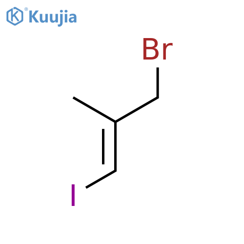 1-Propene, 3-bromo-1-iodo-2-methyl-, (1E)- structure