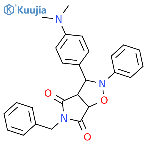 5-benzyl-3-4-(dimethylamino)phenyl-2-phenyl-hexahydro-2H-pyrrolo3,4-d1,2oxazole-4,6-dione structure