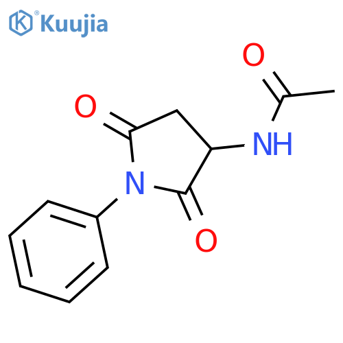 n-(2,5-Dioxo-1-phenylpyrrolidin-3-yl)acetamide structure