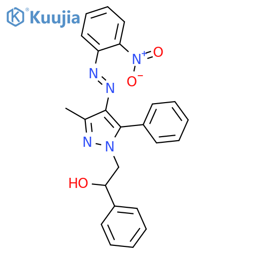 1H-Pyrazole-1-ethanol,3-methyl-4-[2-(2-nitrophenyl)diazenyl]-a,5-diphenyl- structure