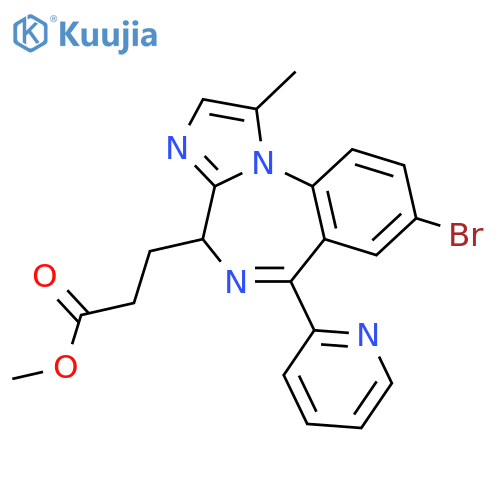4H-Imidazo[1,2-a][1,4]benzodiazepine-4-propanoic acid, 8-bromo-1-methyl-6-(2-pyridinyl)-, methyl ester, (4S)- structure
