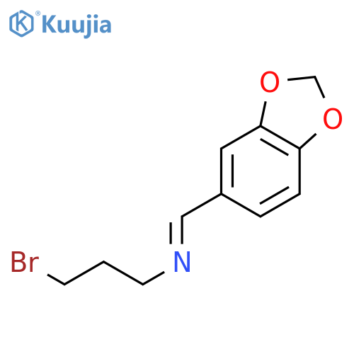 1-Propanamine, N-(1,3-benzodioxol-5-ylmethylene)-3-bromo- structure