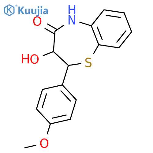 (2R,3S)-3-Hydroxy-2-(4-methoxyphenyl)-2,3-dihydrobenzo[b][1,4]thiazepin-4(5H)-one structure