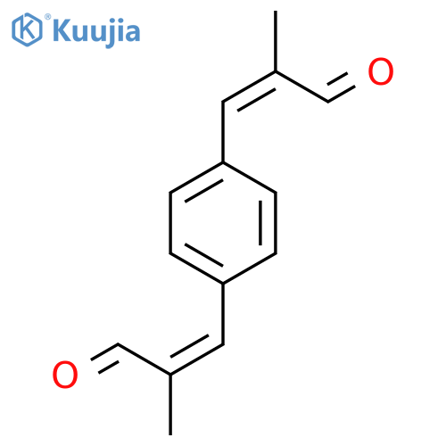 (2Z,2'Z)-3,3'-(1,4-Phenylene)bis(2-methylacrylaldehyde) structure
