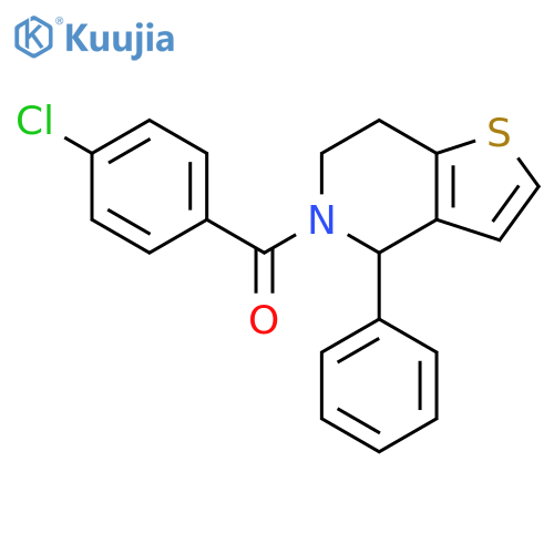 Thieno[3,2-c]pyridine, 5-(4-chlorobenzoyl)-4,5,6,7-tetrahydro-4-phenyl- structure