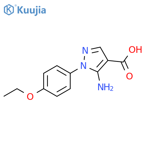 5-amino-1-(4-ethoxyphenyl)-1H-pyrazole-4-carboxylic acid structure