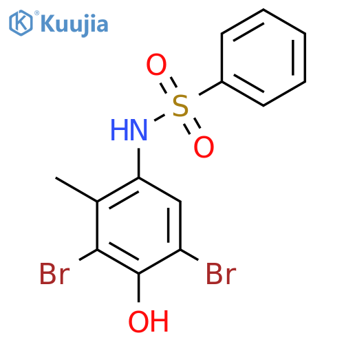 Benzenesulfonamide, N-(3,5-dibromo-4-hydroxy-2-methylphenyl)- structure