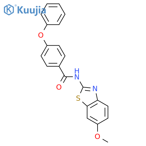 N-(6-methoxy-1,3-benzothiazol-2-yl)-4-phenoxybenzamide structure