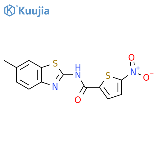 N-(6-methyl-1,3-benzothiazol-2-yl)-5-nitrothiophene-2-carboxamide structure