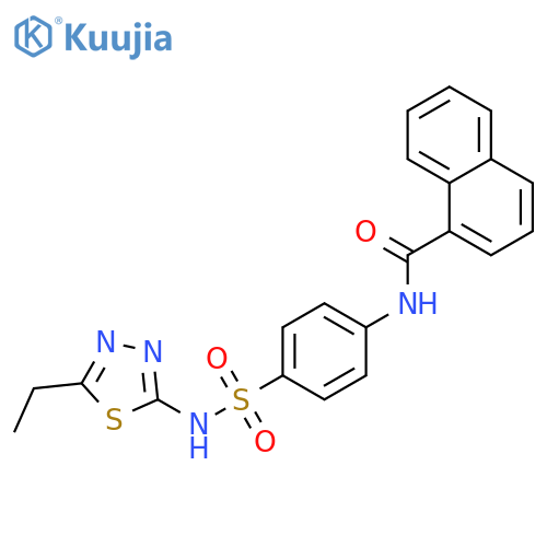N-{4-(5-ethyl-1,3,4-thiadiazol-2-yl)sulfamoylphenyl}naphthalene-1-carboxamide structure