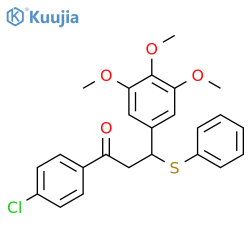 1-(4-chlorophenyl)-3-(phenylsulfanyl)-3-(3,4,5-trimethoxyphenyl)propan-1-one structure