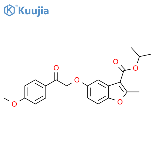 propan-2-yl 5-[2-(4-methoxyphenyl)-2-oxoethoxy]-2-methyl-1-benzofuran-3-carboxylate structure