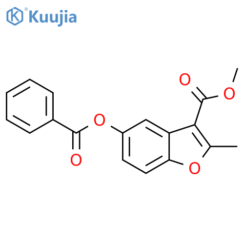 methyl 5-(benzoyloxy)-2-methyl-1-benzofuran-3-carboxylate structure