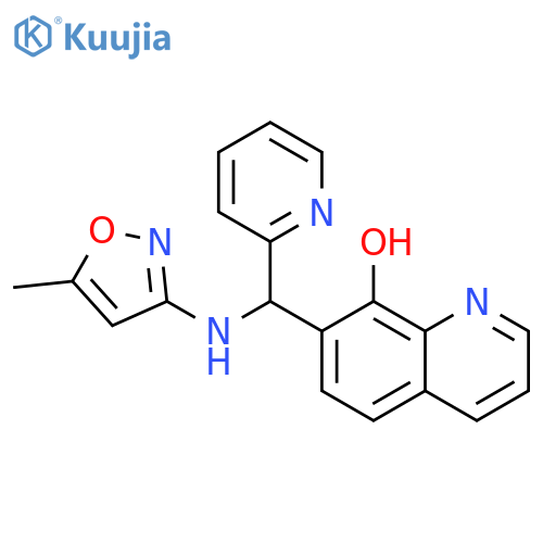 7-[[(5-Methyl-3-isoxazolyl)amino]-2-pyridinylmethyl]-8-quinolinol structure