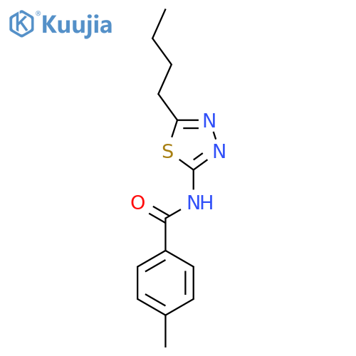 N-(5-butyl-1,3,4-thiadiazol-2-yl)-4-methylbenzamide structure