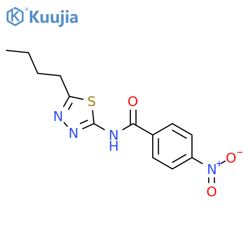N-(5-butyl-1,3,4-thiadiazol-2-yl)-4-nitrobenzamide structure