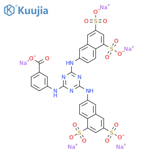 Benzoic acid,3-[[4,6-bis[(5,7-disulfo-2-naphthalenyl)amino]-1,3,5-triazin-2-yl]amino]-,pentasodium salt structure