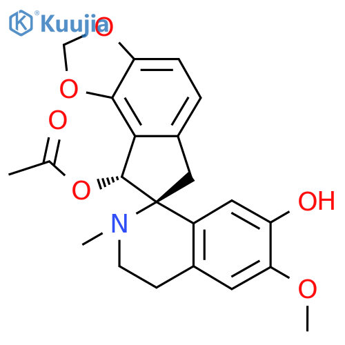 Spiro[7H-indeno[4,5-d]-1,3-dioxole-7,1'(2'H)-isoquinoline]-7',8-diol, 3',4',6,8-tetrahydro-6'-methoxy-2'-methyl-, 8-acetate, (1'S,8R)- structure