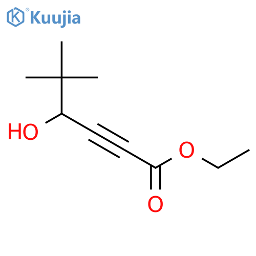 2-Hexynoic acid, 4-hydroxy-5,5-dimethyl-, ethyl ester structure