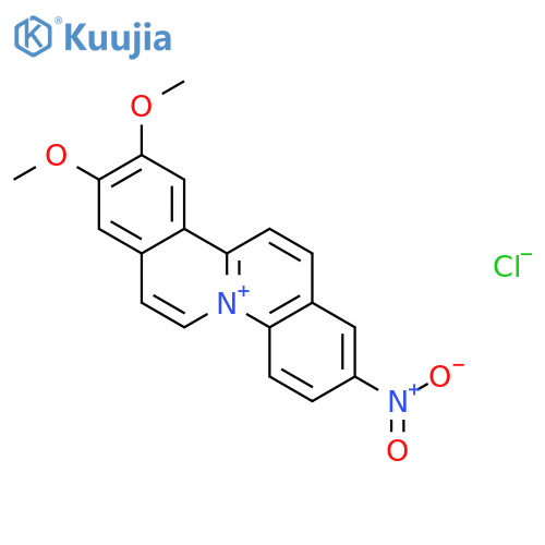 Dibenzo[a,f]quinolizinium,9,10-dimethoxy-2-nitro-, chloride (1:1) structure