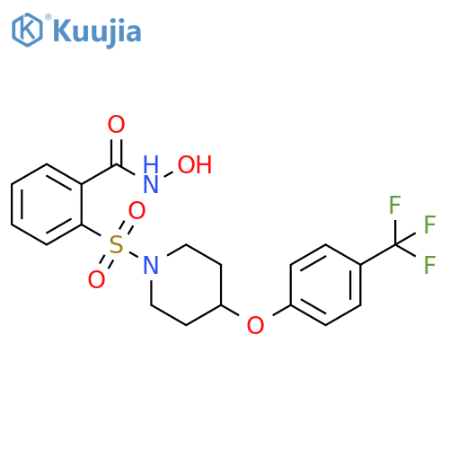 Benzamide,N-hydroxy-2-[[4-[4-(trifluoromethyl)phenoxy]-1-piperidinyl]sulfonyl]- structure