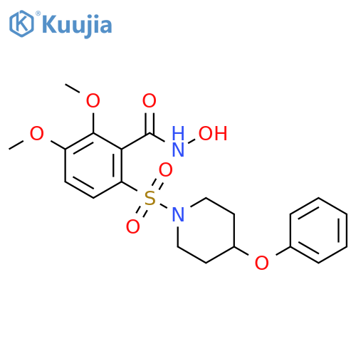 Benzamide,N-hydroxy-2,3-dimethoxy-6-[(4-phenoxy-1-piperidinyl)sulfonyl]- structure