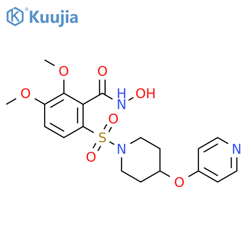 Benzamide,N-hydroxy-2,3-dimethoxy-6-[[4-(4-pyridinyloxy)-1-piperidinyl]sulfonyl]- structure