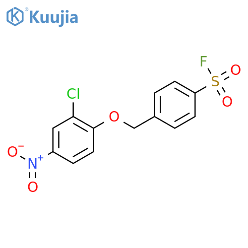 Benzenesulfonylfluoride, 4-[(2-chloro-4-nitrophenoxy)methyl]- structure