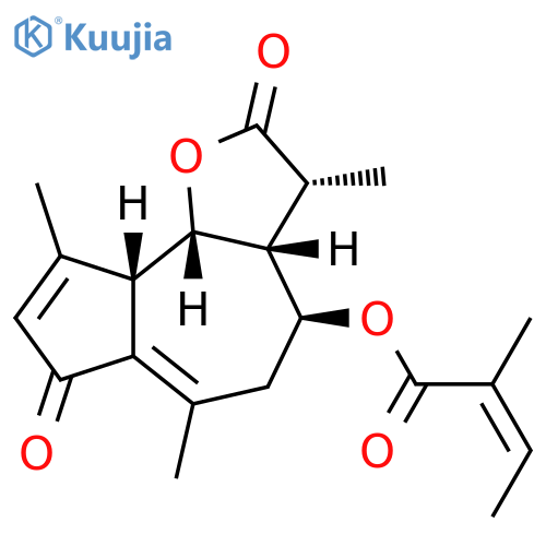 2-Butenoic acid, 2-methyl-, (3R,3aR,4S,9aS,9bS)-2,3,3a,4,5,7,9a,9b-octahydro-3,6,9-trimethyl-2,7-dioxoazuleno[4,5-b]furan-4-yl ester, (2Z)- structure