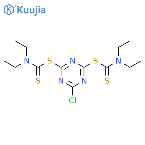 Carbamic acid,diethyldithio-, 6-chloro-s-triazine-2,4-diyl ester (6CI,8CI) structure