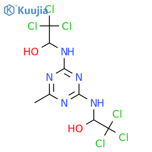 Ethanol,1,1'-[(6-methyl-s-triazine-2,4-diyl)diimino]bis[2,2,2-trichloro- (8CI) structure