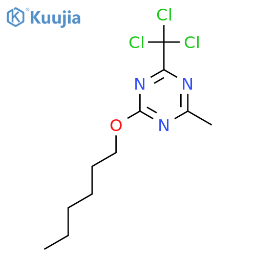 1,3,5-Triazine,2-(hexyloxy)-4-methyl-6-(trichloromethyl)- structure